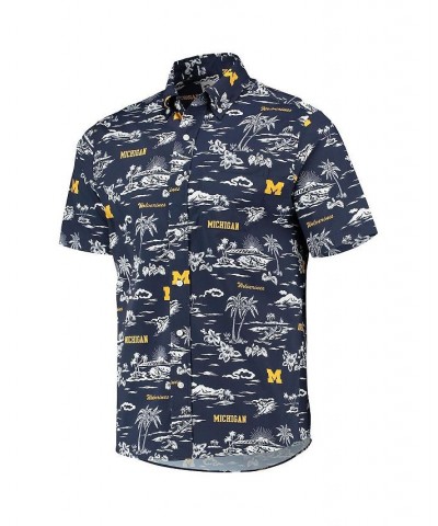 Men's Navy Michigan Wolverines Classic Button-Down Shirt $48.10 Shirts