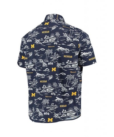 Men's Navy Michigan Wolverines Classic Button-Down Shirt $48.10 Shirts