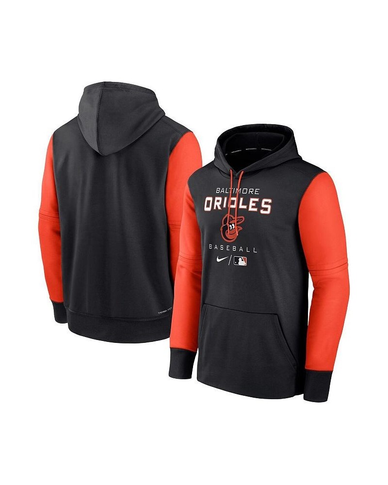 Men's Black, Orange Baltimore Orioles Authentic Collection Performance Hoodie $40.50 Sweatshirt