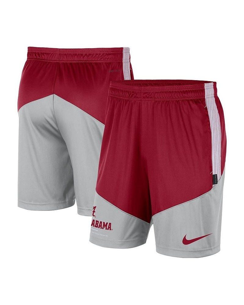 Men's Crimson and Gray Alabama Crimson Tide Team Performance Knit Shorts $32.44 Shorts