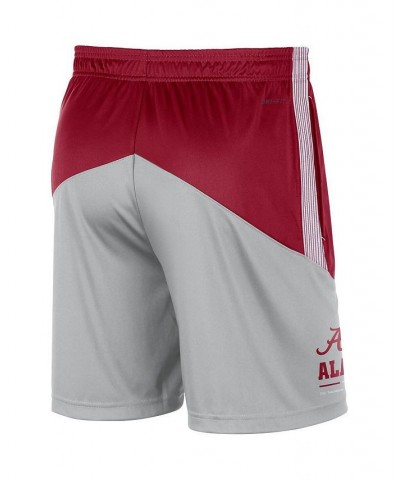 Men's Crimson and Gray Alabama Crimson Tide Team Performance Knit Shorts $32.44 Shorts