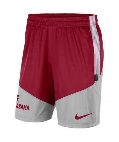 Men's Crimson and Gray Alabama Crimson Tide Team Performance Knit Shorts $32.44 Shorts