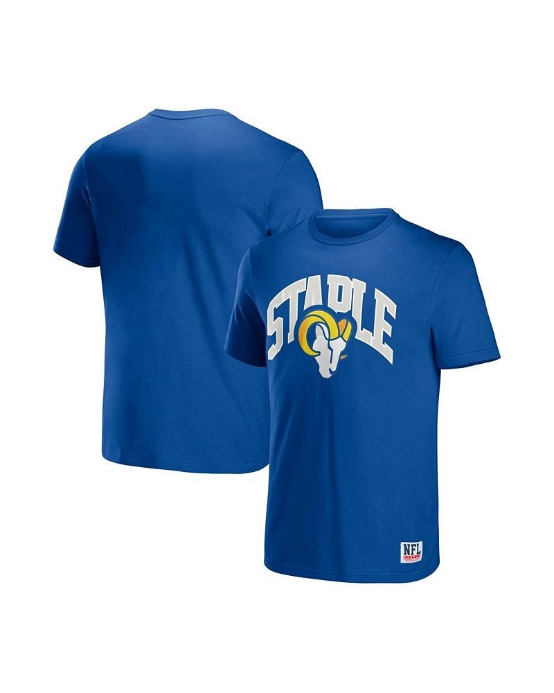 Men's NFL X Staple Royal Los Angeles Rams Lockup Logo Short Sleeve T-shirt $19.19 T-Shirts