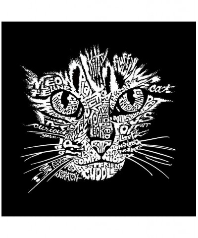 Cat Face Men's Raglan Word Art T-shirt Black $23.84 T-Shirts