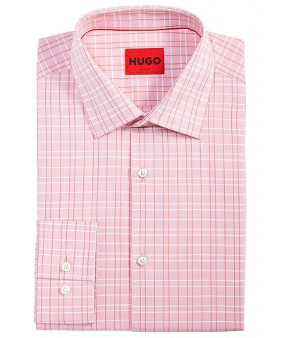 by Hugo Boss Men's Kenno Slim-Fit Check Dress Shirt Pink $46.44 Dress Shirts