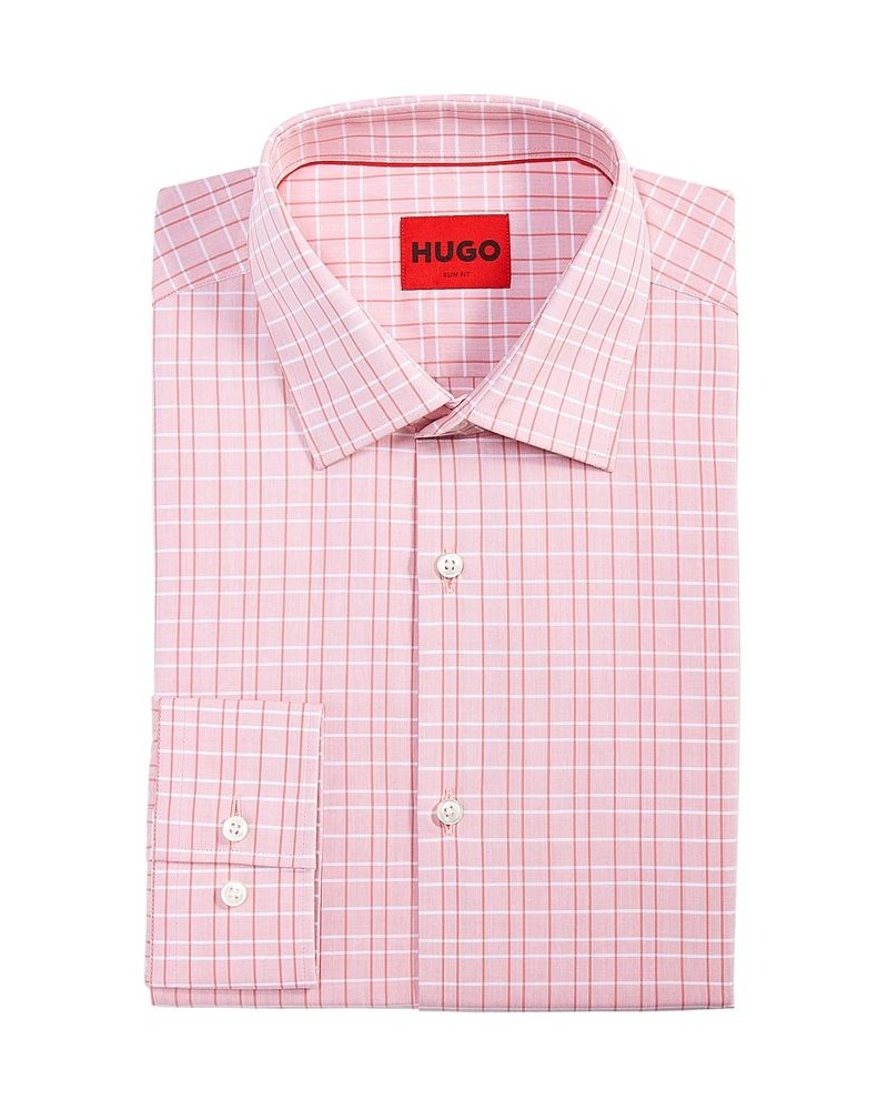 by Hugo Boss Men's Kenno Slim-Fit Check Dress Shirt Pink $46.44 Dress Shirts