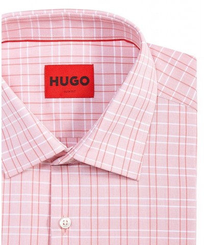 by Hugo Boss Men's Kenno Slim-Fit Check Dress Shirt Pink $46.44 Dress Shirts