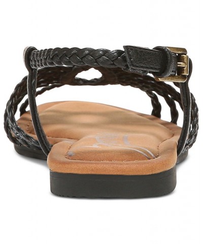 Women's Misha Braid Gladiator Strappy Flat Sandals Brown $33.18 Shoes