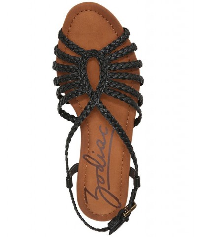 Women's Misha Braid Gladiator Strappy Flat Sandals Brown $33.18 Shoes