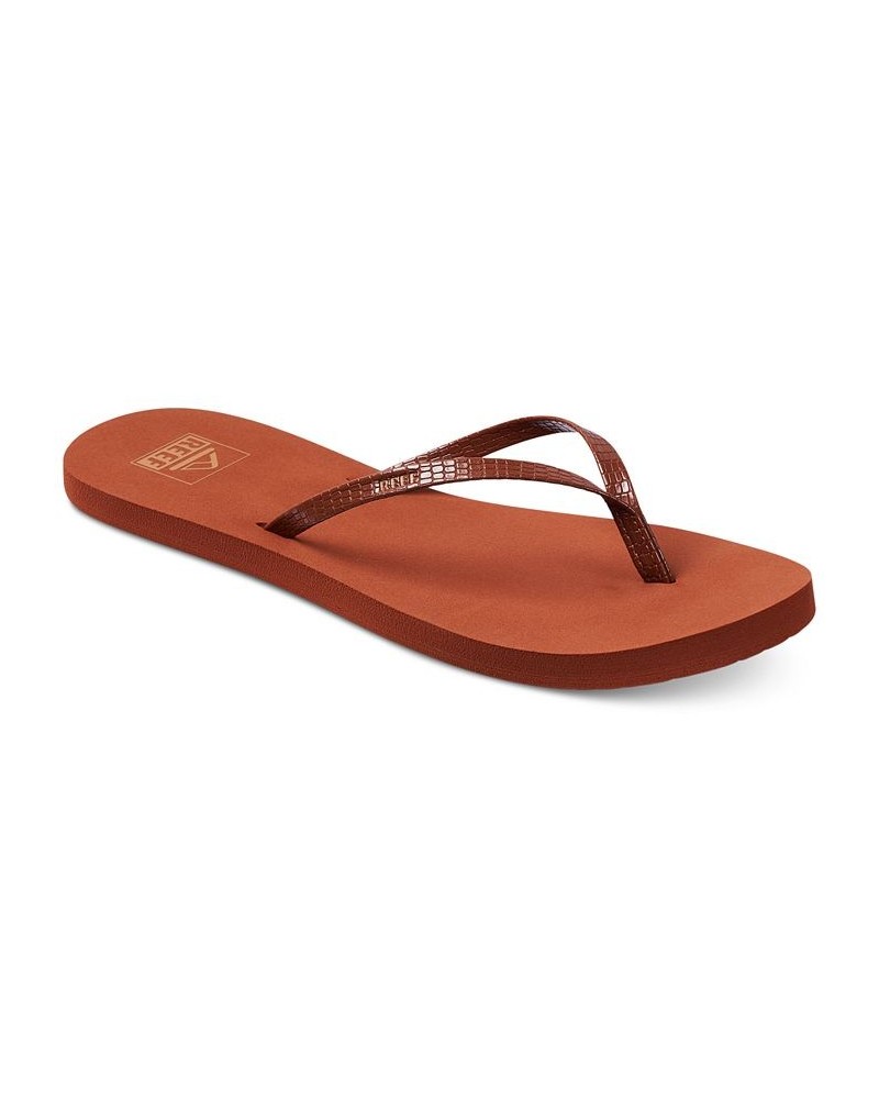 Women's Bliss Nights Flip-flops Brown $16.11 Shoes