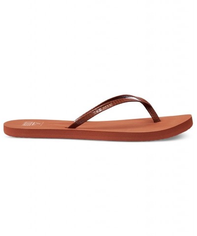 Women's Bliss Nights Flip-flops Brown $16.11 Shoes