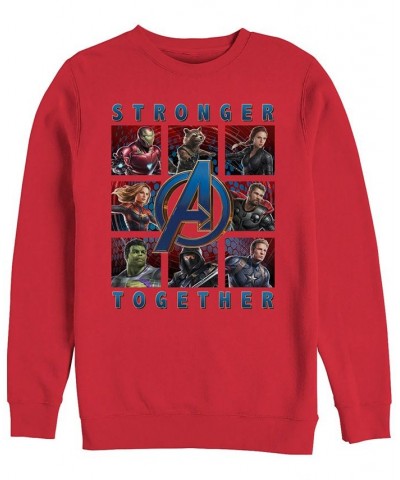 Marvel Men's Avengers Endgame Stronger Together Boxes, Crewneck Fleece Red $24.75 Sweatshirt