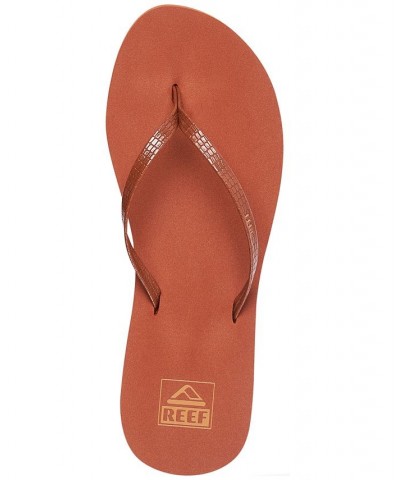 Women's Bliss Nights Flip-flops Brown $16.11 Shoes