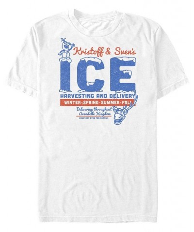 Men's Frozen Ice Man Short Sleeve T-shirt White $14.70 T-Shirts