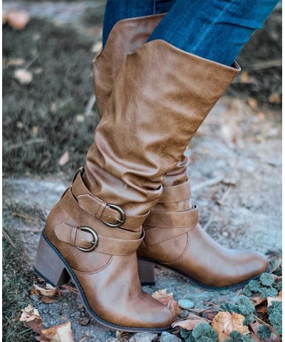 Women's Late Boot Tan/Beige $40.70 Shoes