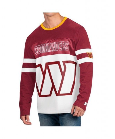 Men's Burgundy, White Washington Commanders Halftime Long Sleeve T-shirt $40.79 T-Shirts