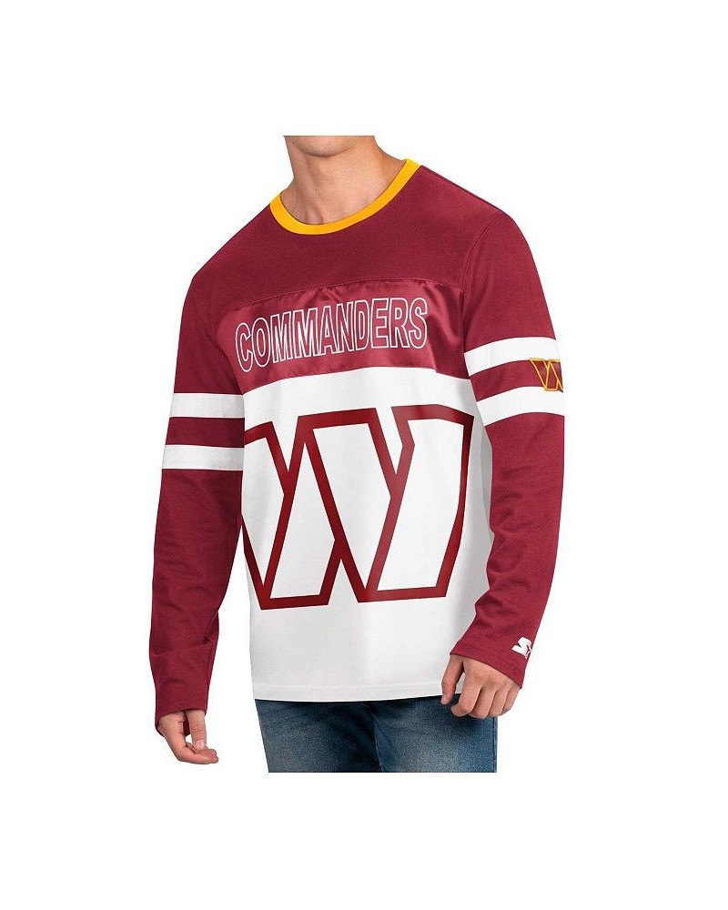 Men's Burgundy, White Washington Commanders Halftime Long Sleeve T-shirt $40.79 T-Shirts