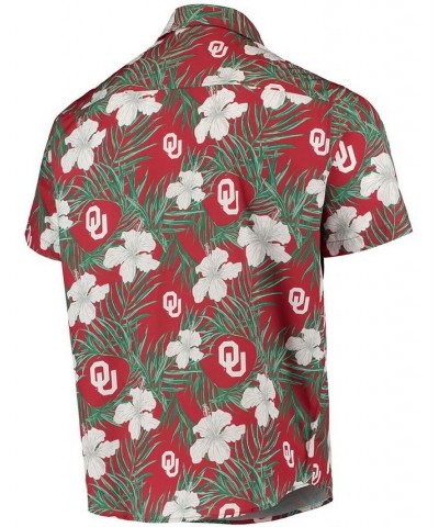 Men's Crimson Oklahoma Sooners Floral Button-Up Shirt $36.75 Shirts