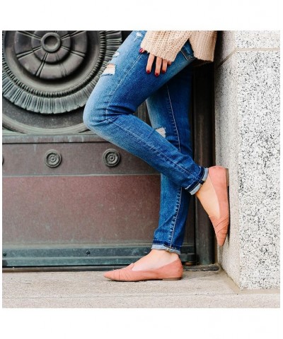 Women's Mindee Criss-Cross Flats Blue $38.40 Shoes