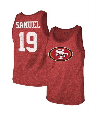 Men's Threads Deebo Samuel Scarlet San Francisco 49ers Player Name and Number Tri-Blend Tank Top $24.84 T-Shirts