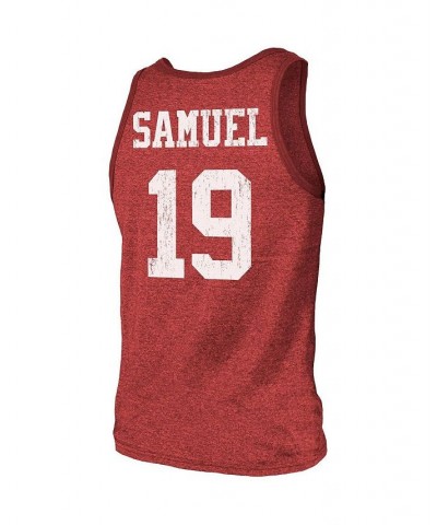 Men's Threads Deebo Samuel Scarlet San Francisco 49ers Player Name and Number Tri-Blend Tank Top $24.84 T-Shirts