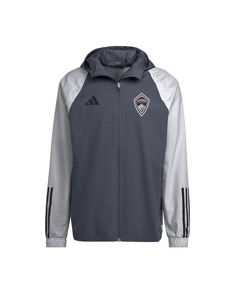 Men's Charcoal Colorado Rapids All-Weather Raglan Hoodie Full-Zip Jacket $43.20 Jackets