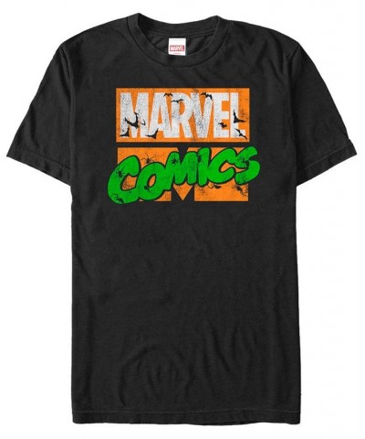 Marvel Men's Comics Spooky Halloween Logo Short Sleeve T-Shirt Black $17.50 T-Shirts