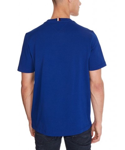 Men's Lux Embroidered Monogram Graphic T-Shirt Blue $15.09 T-Shirts