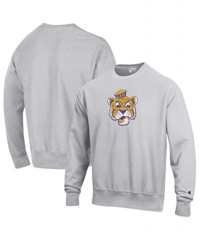 Men's Heathered Gray LSU Tigers Vault Logo Reverse Weave Pullover Sweatshirt $43.34 Sweatshirt