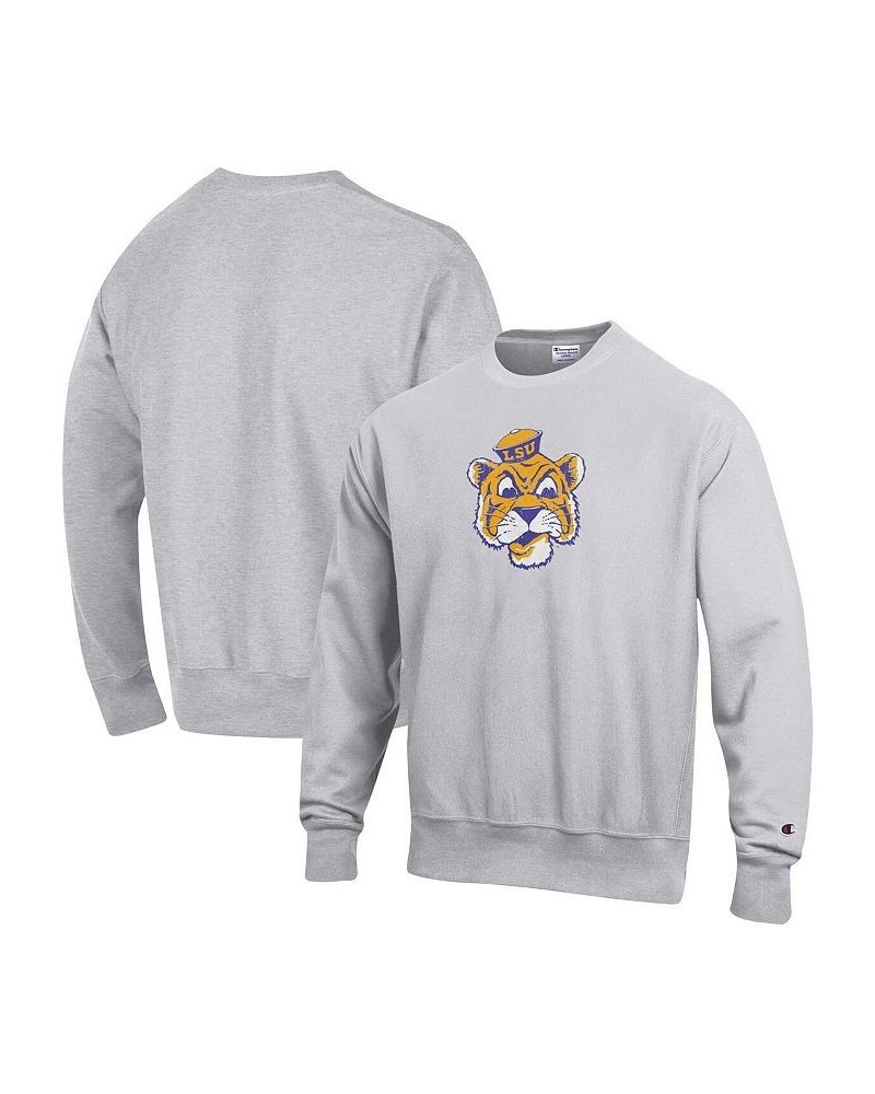 Men's Heathered Gray LSU Tigers Vault Logo Reverse Weave Pullover Sweatshirt $43.34 Sweatshirt