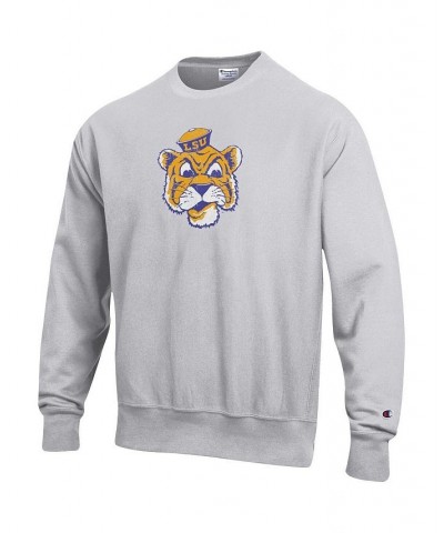 Men's Heathered Gray LSU Tigers Vault Logo Reverse Weave Pullover Sweatshirt $43.34 Sweatshirt