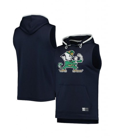 Men's Navy Notre Dame Fighting Irish Game Day Tech Sleeveless Hoodie $28.20 T-Shirts