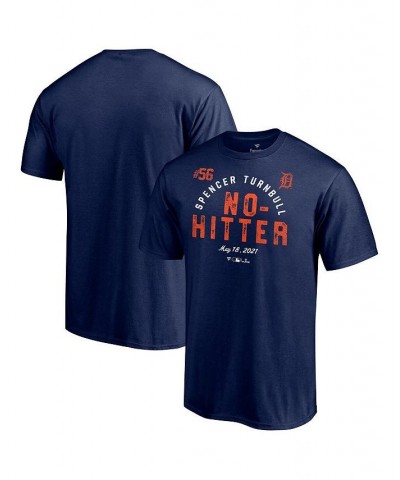 Men's Branded Spencer Turnbull Navy Detroit Tigers No Hitter T-shirt $19.32 T-Shirts