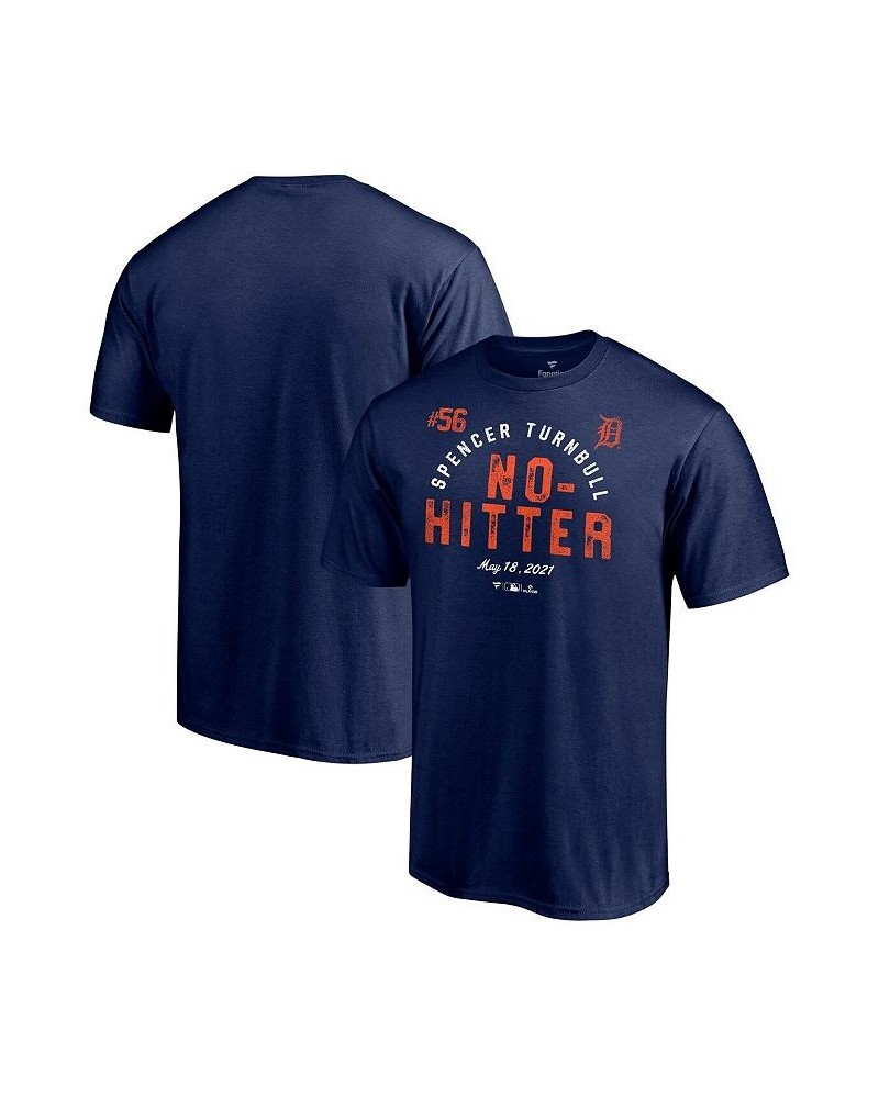 Men's Branded Spencer Turnbull Navy Detroit Tigers No Hitter T-shirt $19.32 T-Shirts