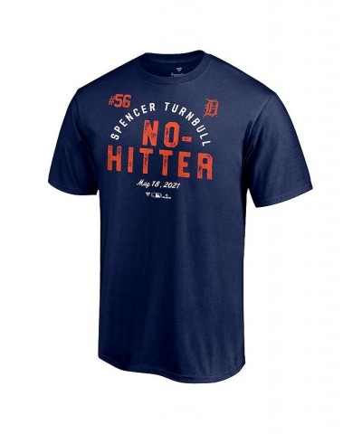 Men's Branded Spencer Turnbull Navy Detroit Tigers No Hitter T-shirt $19.32 T-Shirts