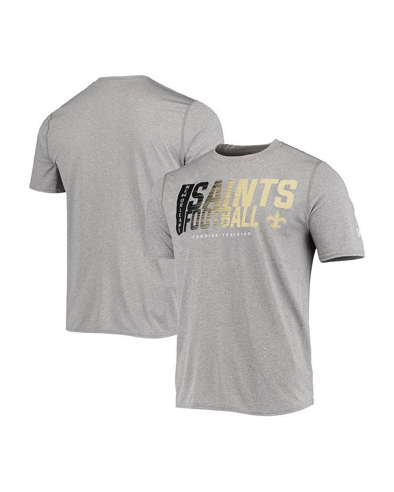 Men's Heathered Gray New Orleans Saints Combine Authentic Game On T-shirt $17.59 T-Shirts