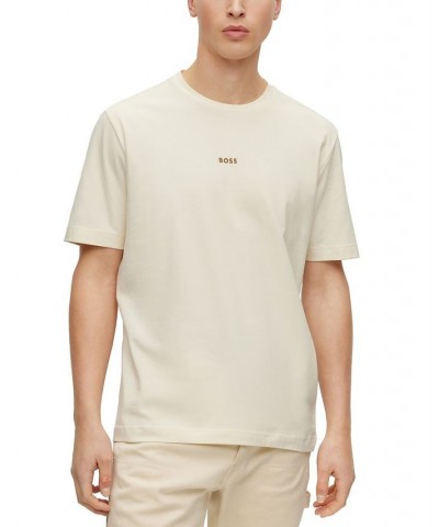 BOSS Men's Relaxed-Fit Stretch Cotton Logo Print T-shirt Tan/Beige $36.72 T-Shirts