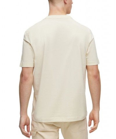 BOSS Men's Relaxed-Fit Stretch Cotton Logo Print T-shirt Tan/Beige $36.72 T-Shirts