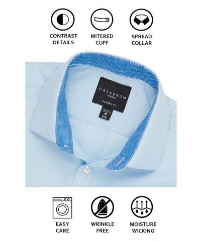 Men's Regular Fit Performance Wrinkle Free Dress Shirt PD02 $14.41 Dress Shirts