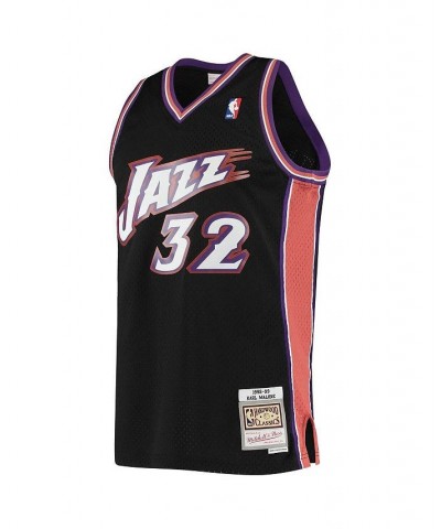 Men's Karl Malone Black Utah Jazz 1998-99 Hardwood Classics Swingman Jersey $53.65 Jersey