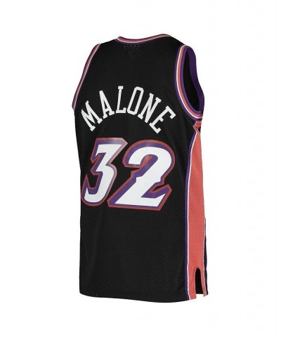 Men's Karl Malone Black Utah Jazz 1998-99 Hardwood Classics Swingman Jersey $53.65 Jersey