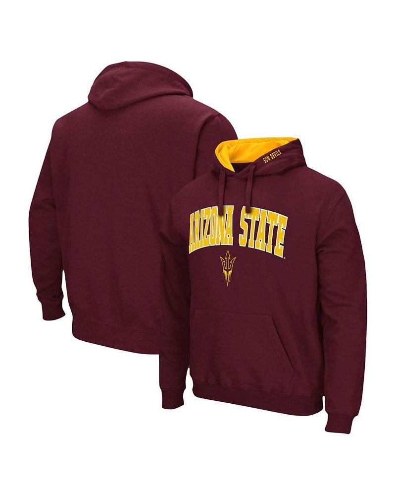 Men's Maroon Arizona State Sun Devils Arch Logo 3.0 Pullover Hoodie $19.74 Sweatshirt