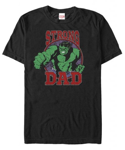 Marvel Men's Comic Collection The Hulk Strong Dad Short Sleeve T-Shirt Black $14.35 T-Shirts