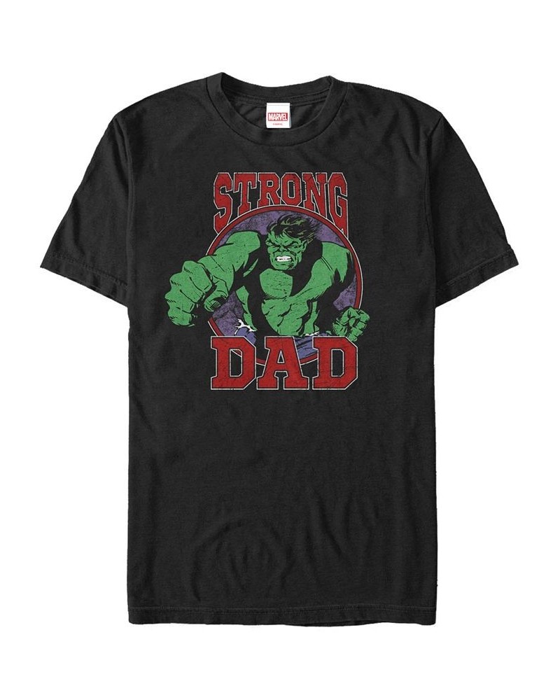 Marvel Men's Comic Collection The Hulk Strong Dad Short Sleeve T-Shirt Black $14.35 T-Shirts