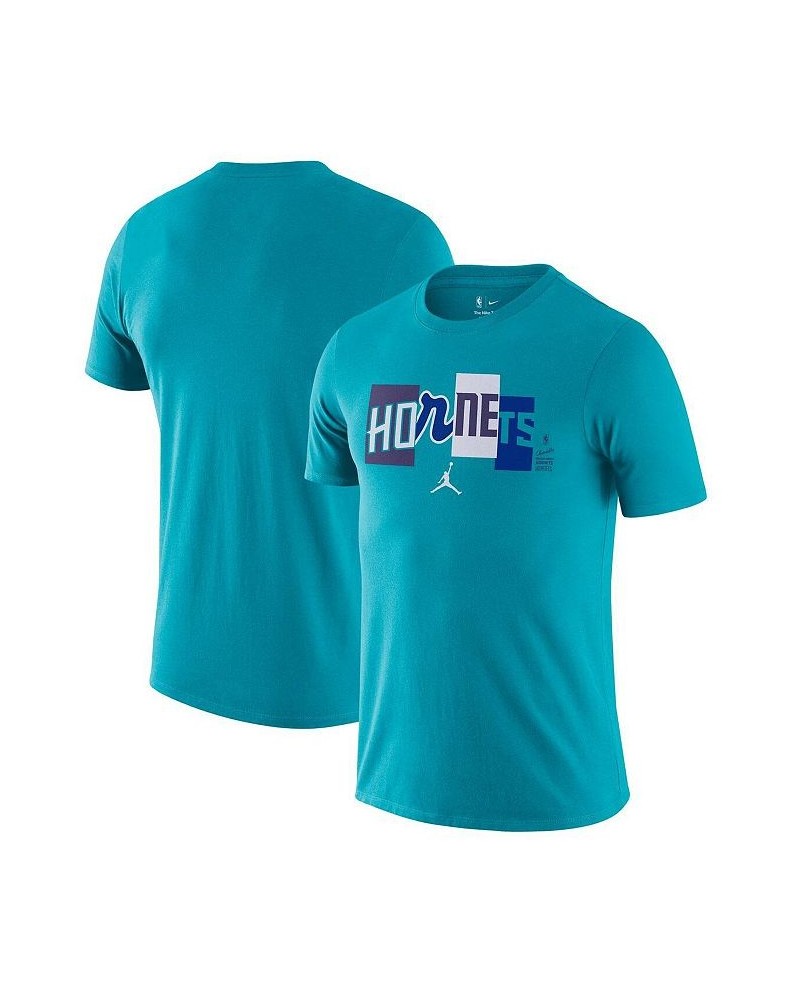 Men's Brand Teal Charlotte Hornets 2021/22 City Edition Essential Wordmark Collage T-shirt $21.59 T-Shirts