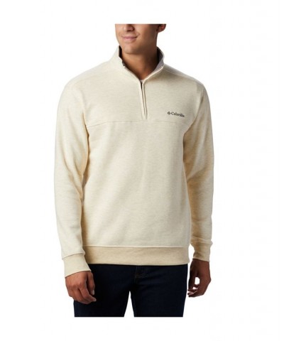 Men's Hart Mountain II Quarter-Zip Fleece Sweatshirt Tan/Beige $28.20 Sweatshirt