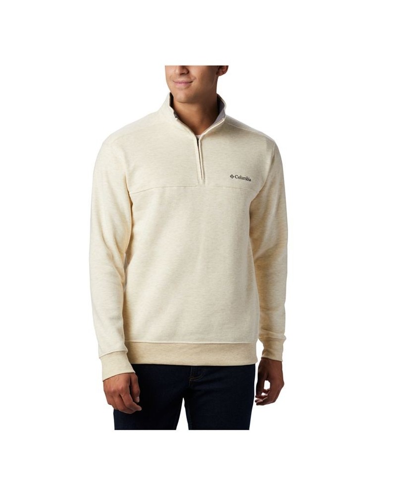 Men's Hart Mountain II Quarter-Zip Fleece Sweatshirt Tan/Beige $28.20 Sweatshirt