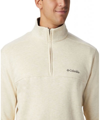 Men's Hart Mountain II Quarter-Zip Fleece Sweatshirt Tan/Beige $28.20 Sweatshirt