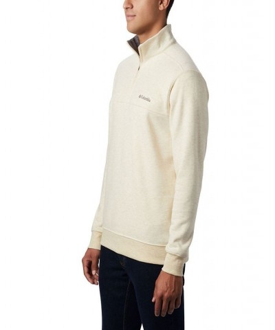 Men's Hart Mountain II Quarter-Zip Fleece Sweatshirt Tan/Beige $28.20 Sweatshirt