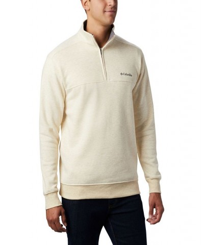 Men's Hart Mountain II Quarter-Zip Fleece Sweatshirt Tan/Beige $28.20 Sweatshirt